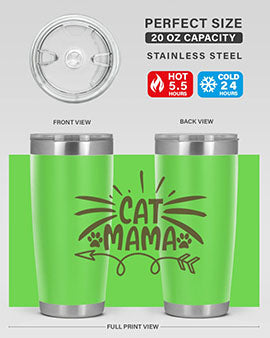 Cat Mama Style 5#- cat- Tumbler