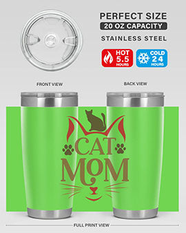 Cat Mom Style 6#- cat- Tumbler