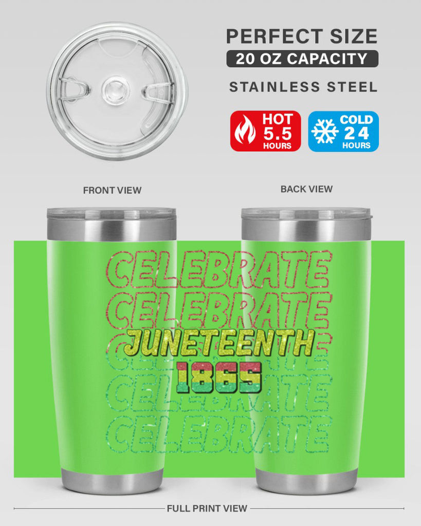 Celabrate Juneteenth Since 1865 Png 18#- Juneteenth- tumbler