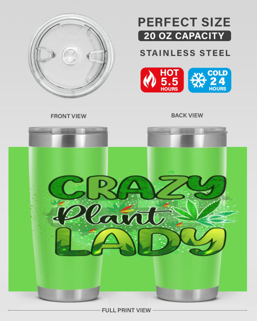 Crazy Plant Lady 64#- marijuana- Tumbler