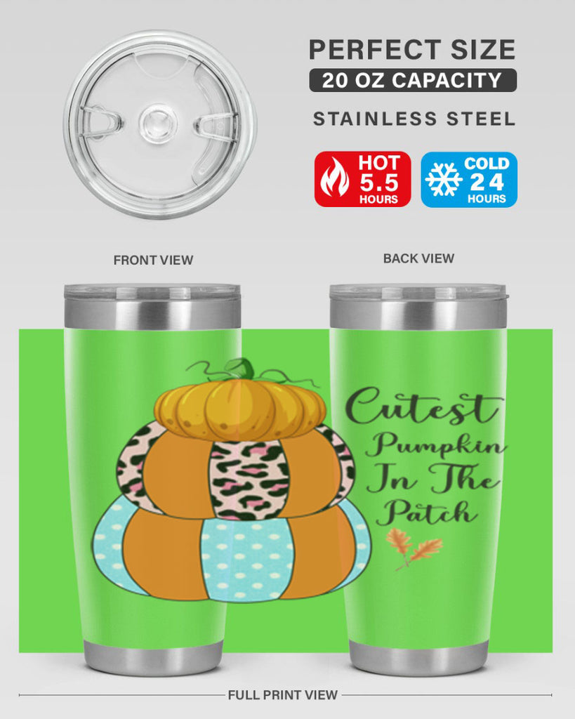 Cutest Pumpkin in the Patch 64#- fall- Tumbler
