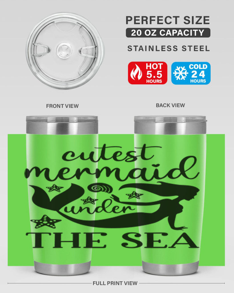 Cutest mermaid under the sea 110#- mermaid- Tumbler