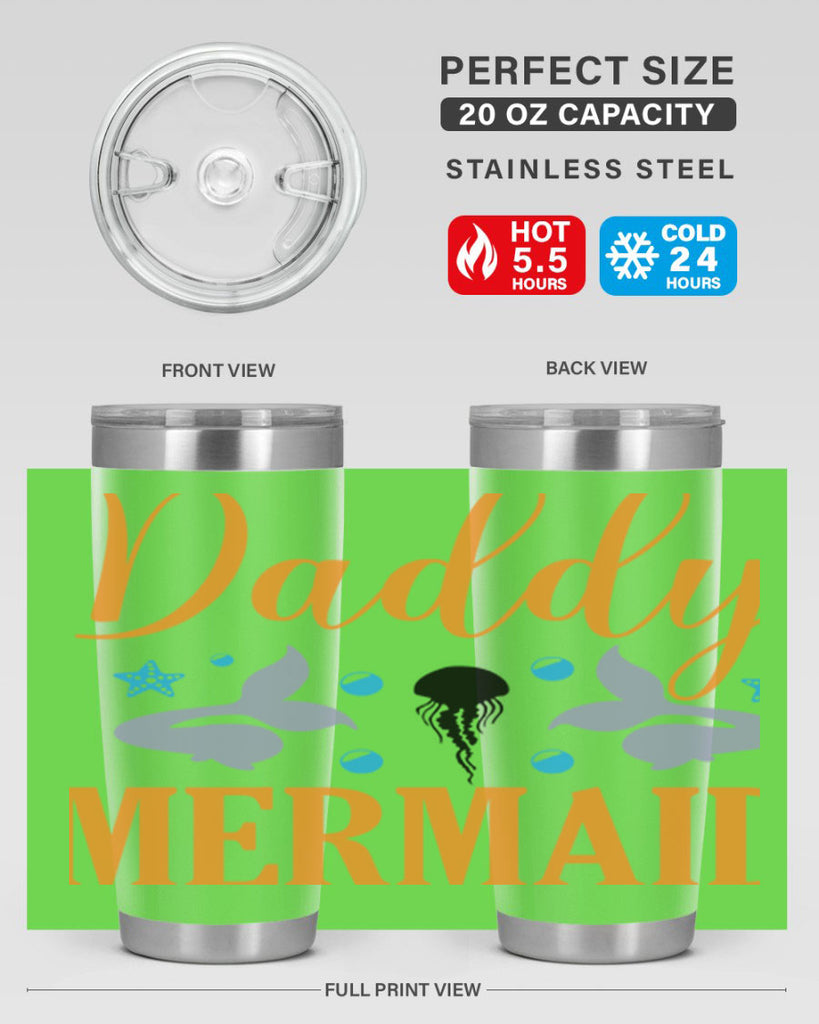 Daddy Mermaid Design 113#- mermaid- Tumbler