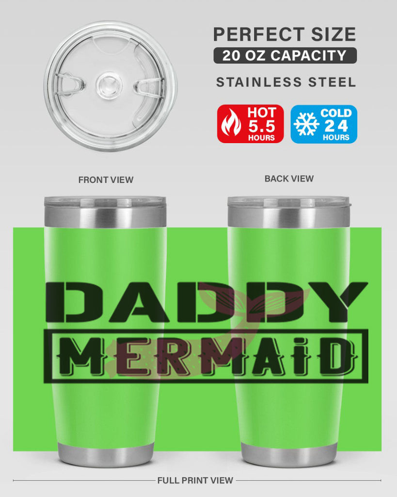 Daddy mermaid 112#- mermaid- Tumbler