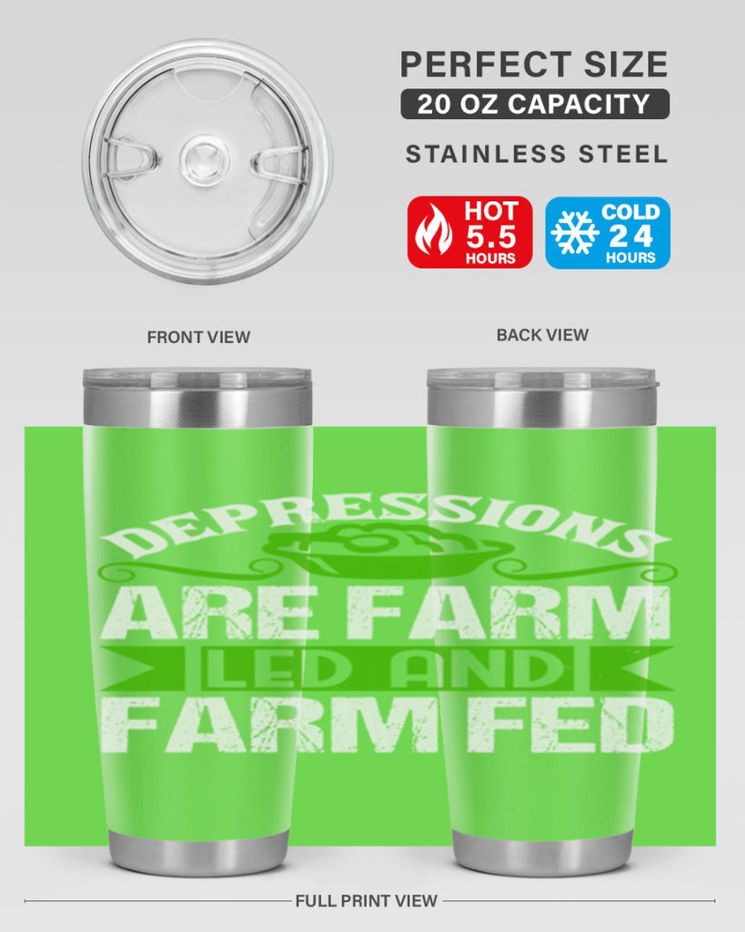 Depression are farm led and farmed 25#- farming and gardening- Tumbler