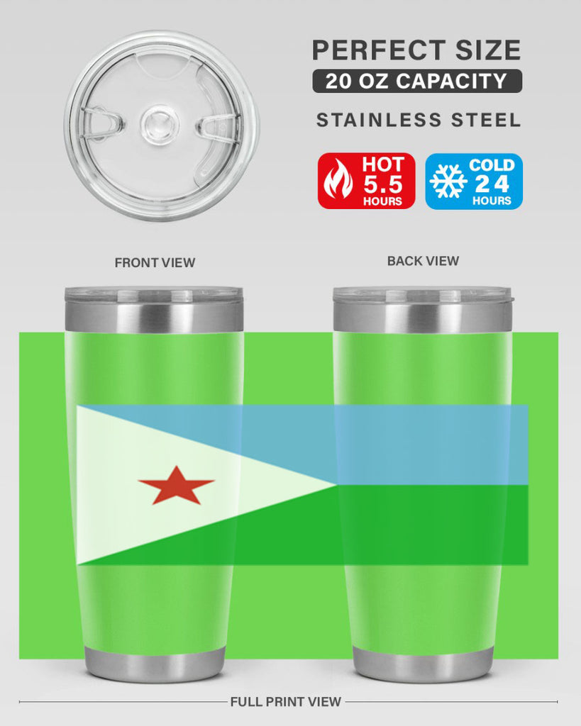 Djibouti 150#- world flags- Tumbler