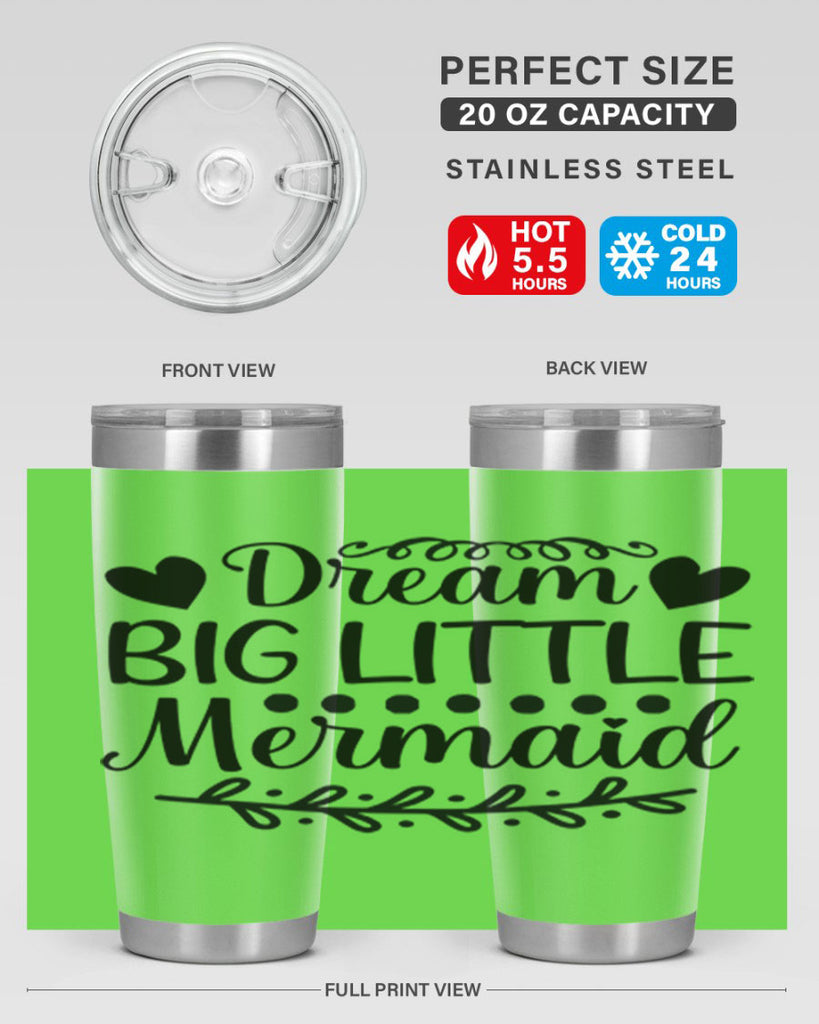 Dream big little mermaid 124#- mermaid- Tumbler