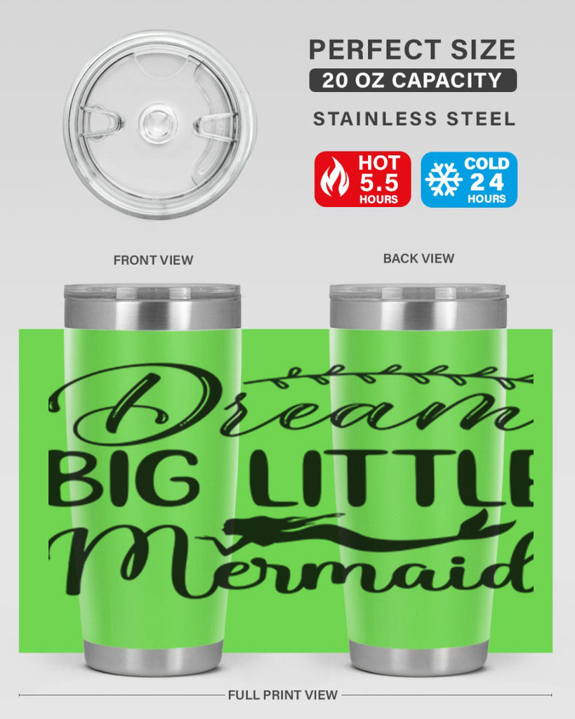 Dream big little mermaid 125#- mermaid- Tumbler
