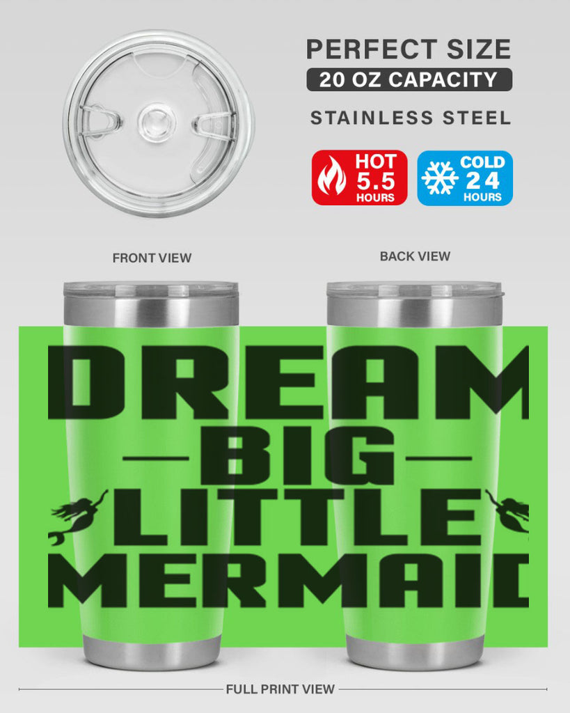 Dream big little mermaid 132#- mermaid- Tumbler