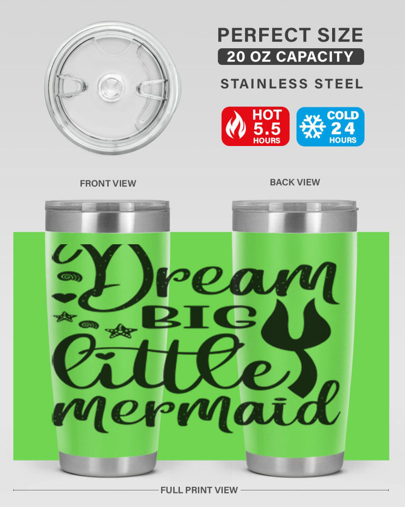 Dream big little mermaid 136#- mermaid- Tumbler