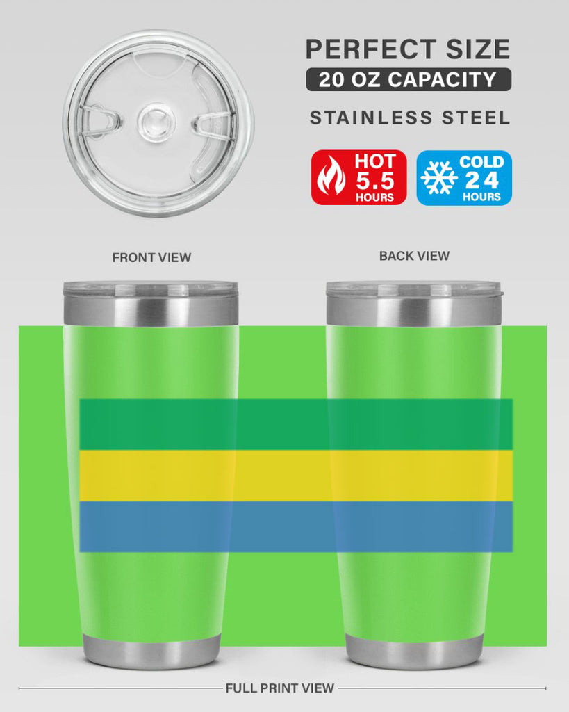 Gabon 136#- world flags- Tumbler
