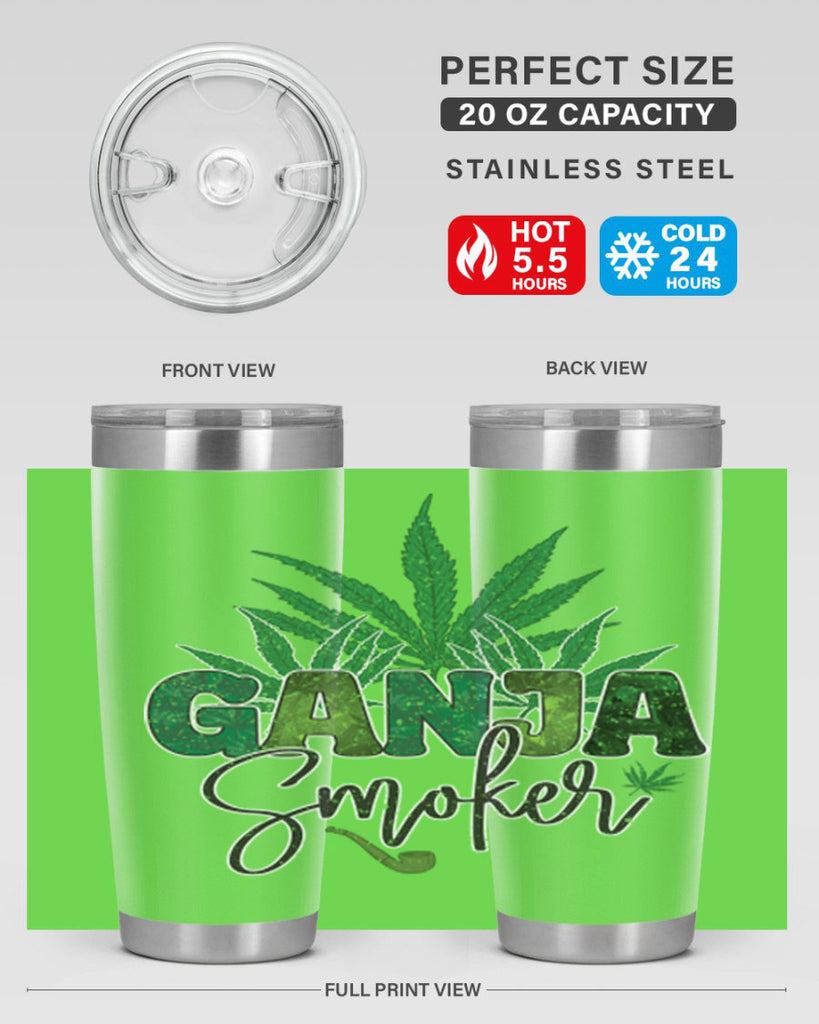 Ganja Smoker Sublimation 89#- marijuana- Tumbler