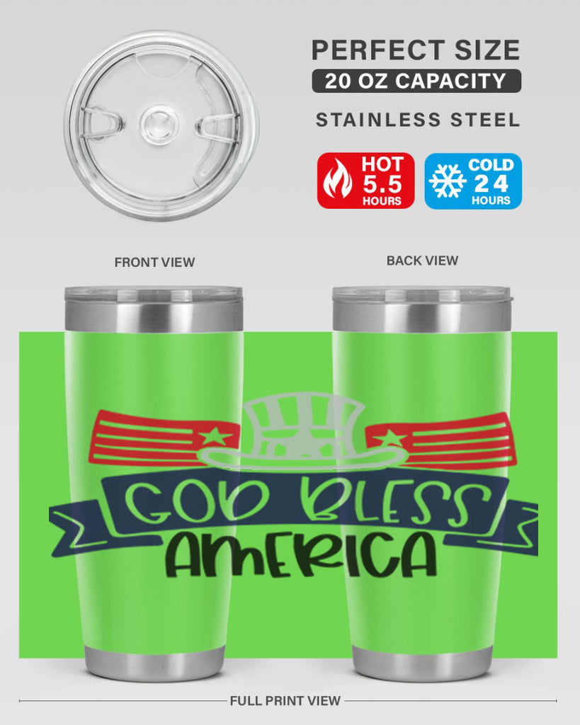 God Bless America Style 151#- Fourt Of July- Tumbler