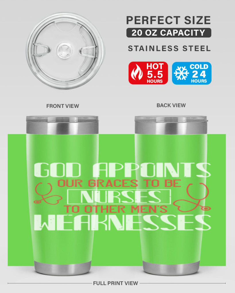 God appoints our graces to be NURSES to other men’s weaknesses Style 338#- nurse- tumbler
