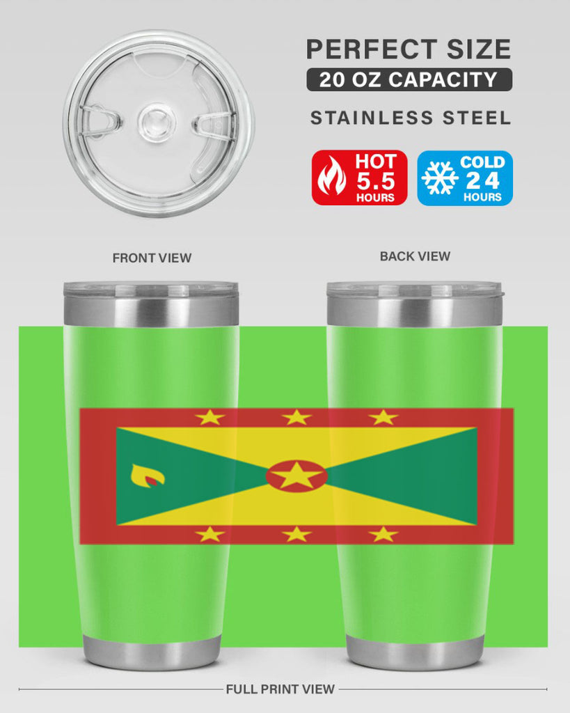 Grenada 130#- world flags- Tumbler