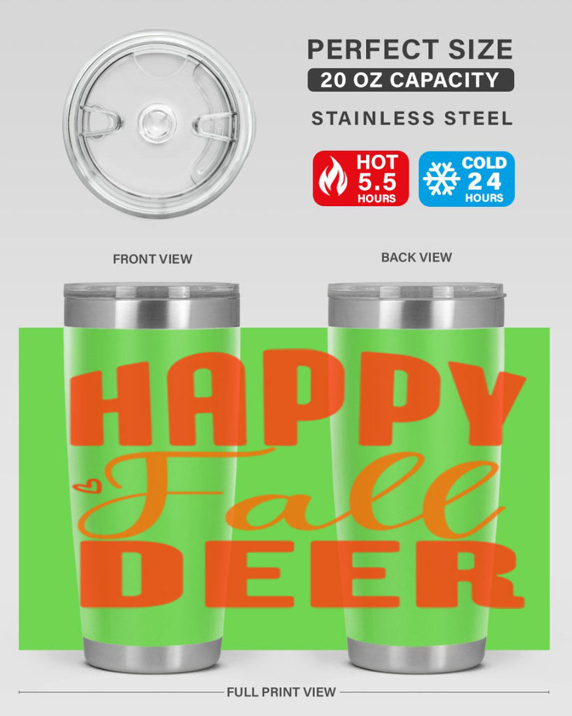 Happy Fall Deer Design 218#- fall- Tumbler
