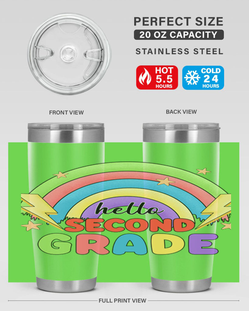 Hello 2nd Grade Rainbow 12#- second grade- Tumbler