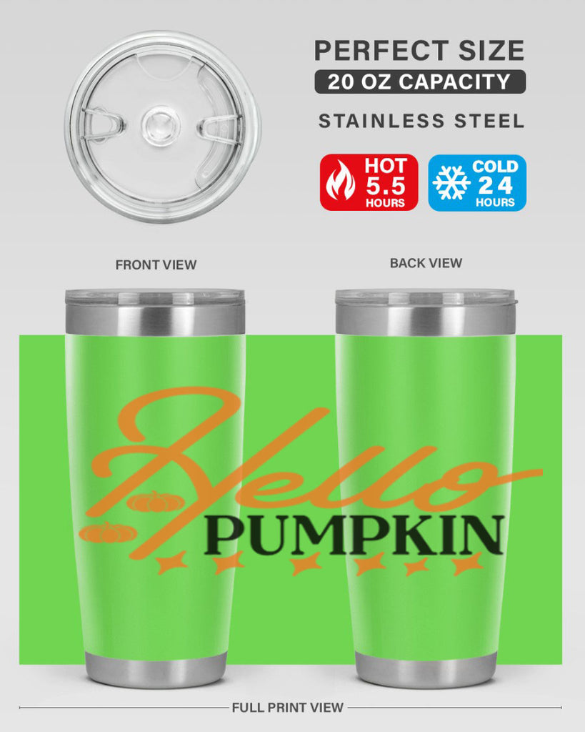 Hello Pumpkin 293#- fall- Tumbler