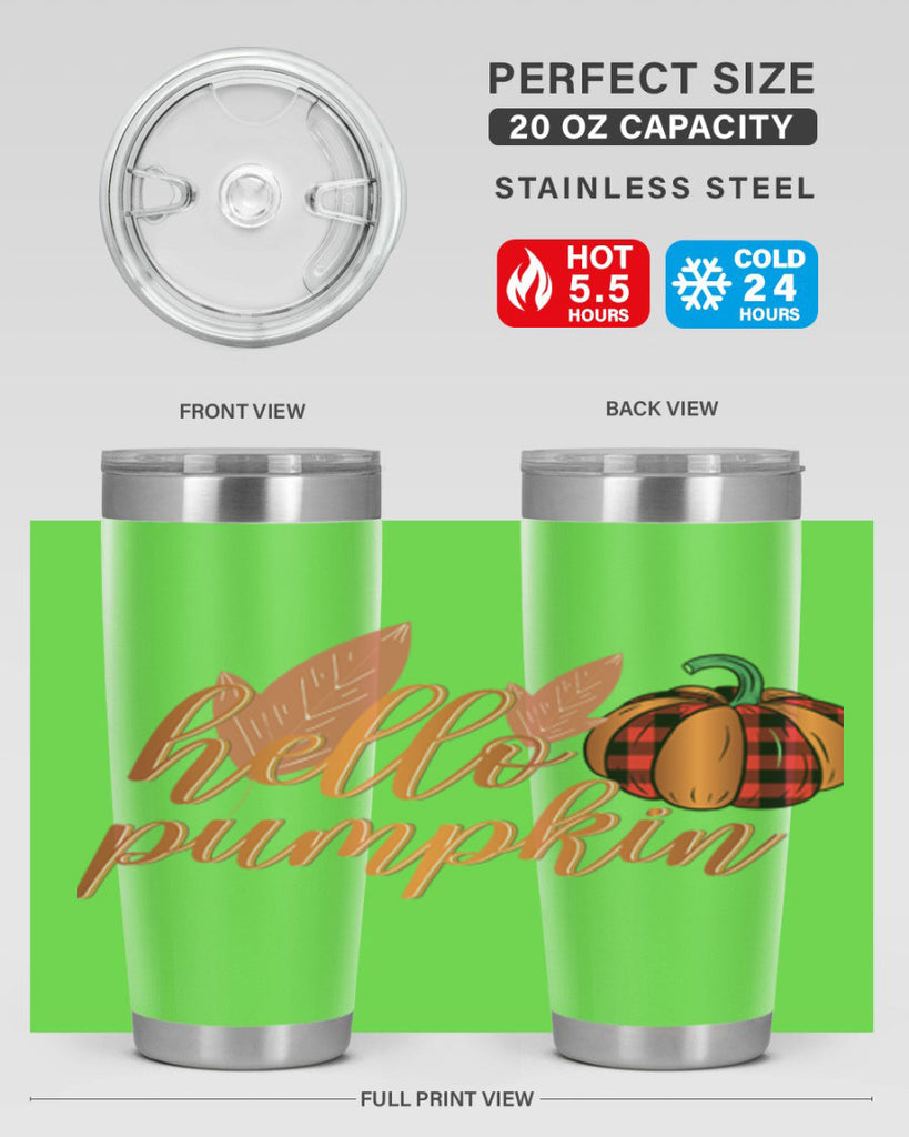 Hello Pumpkin 294#- fall- Tumbler