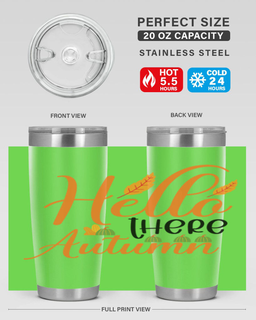 Hello There Autumn 297#- fall- Tumbler