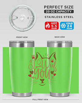 I Wuf You Style 16#- cat- Tumbler