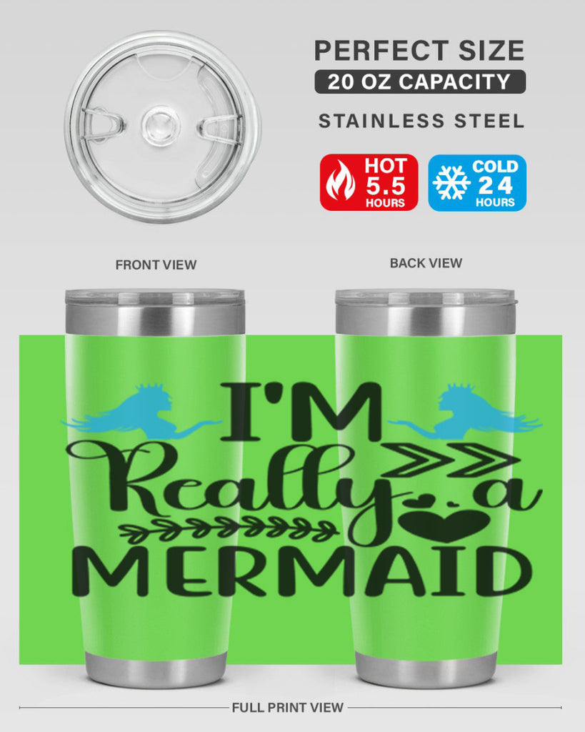 Im Really a Mermaid 262#- mermaid- Tumbler