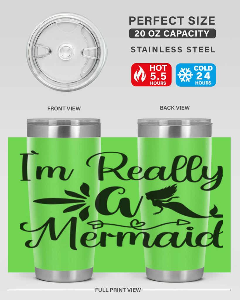 Im really a mermaid 261#- mermaid- Tumbler