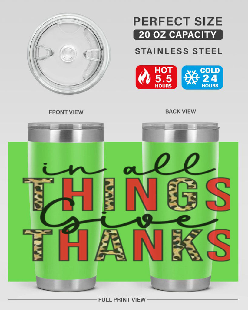 In all things give thanks 352#- fall- Tumbler