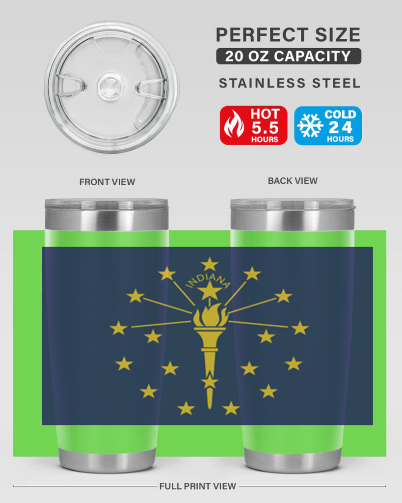 Indiana 38#- Us Flags- Tumbler