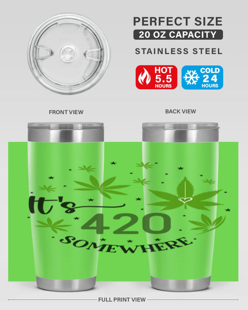 Its 420 Somewhere 154#- marijuana- Tumbler