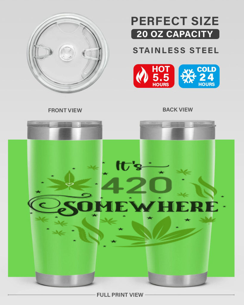 Its 420 Somewhere 156#- marijuana- Tumbler