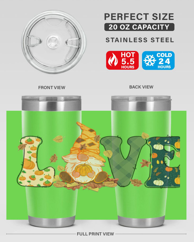 LOVEFallAutumnGnome 415#- fall- Tumbler