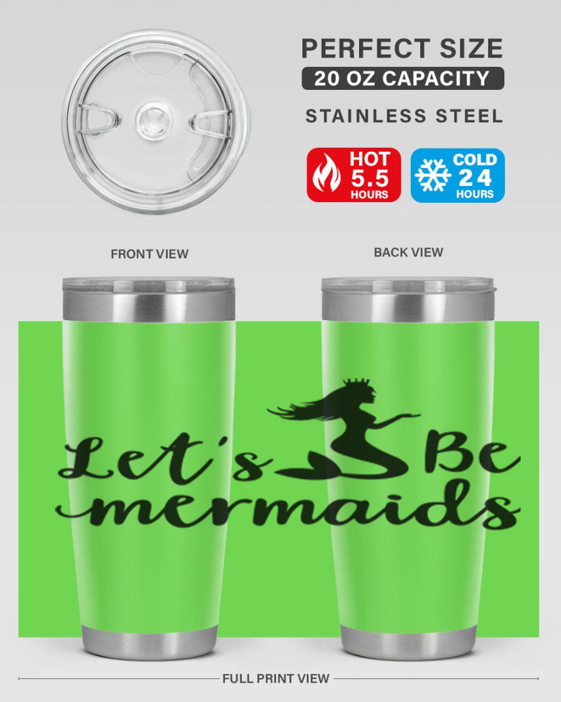 Lets be mermaids design 302#- mermaid- Tumbler