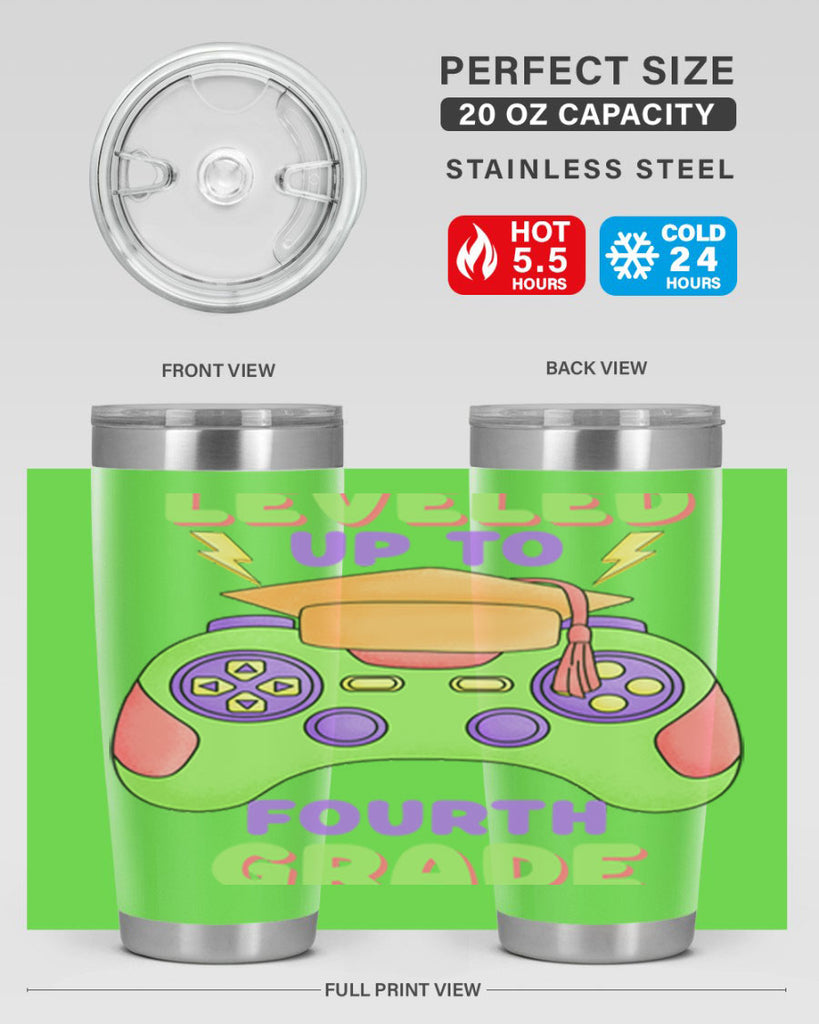 Leveled up to 4th Grade 16#- 4th  grade- Tumbler