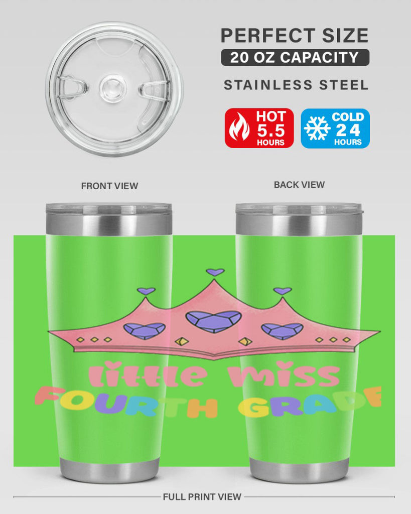 Little Miss 4th Grade 17- 4th  grade- Tumbler