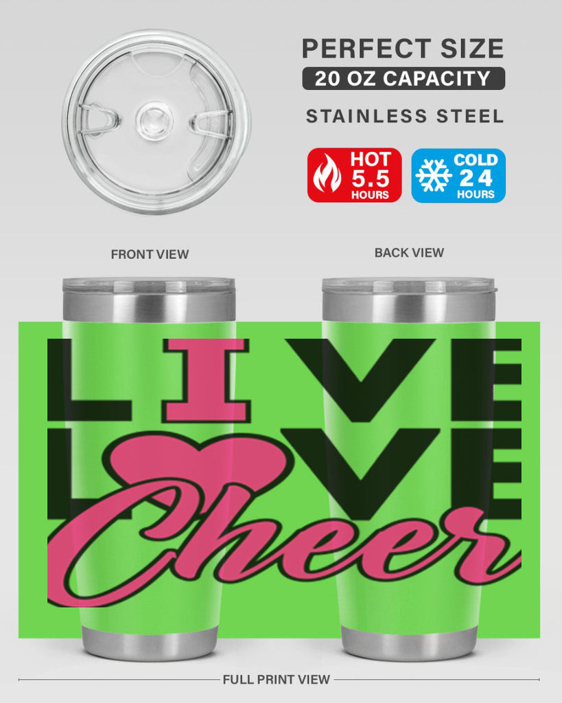 Live Love Cheer 832#- cheer- Tumbler