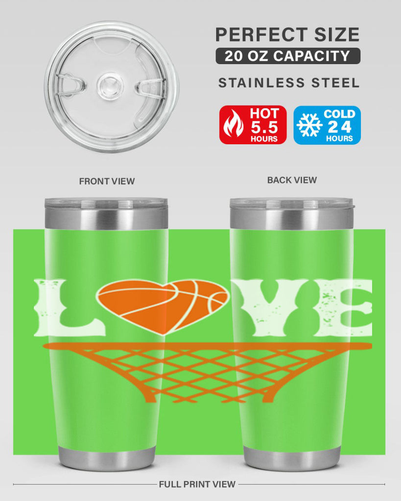Love 704#- basketball- Tumbler