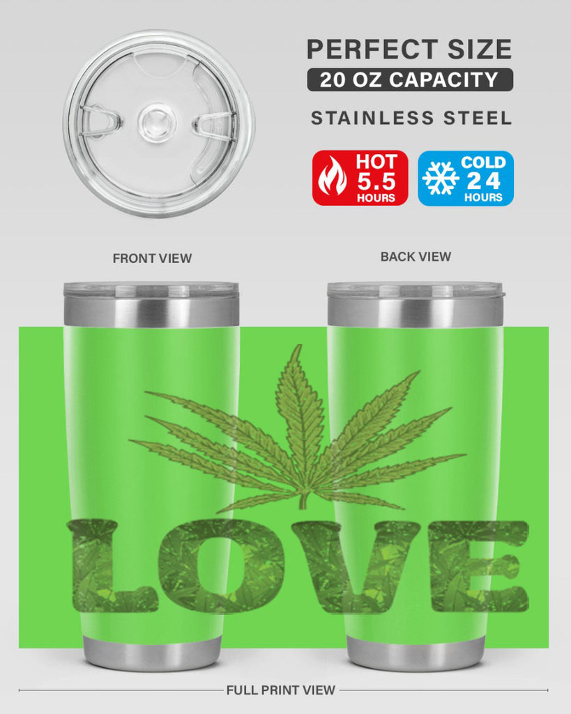 Love Sublimation 192#- marijuana- Tumbler