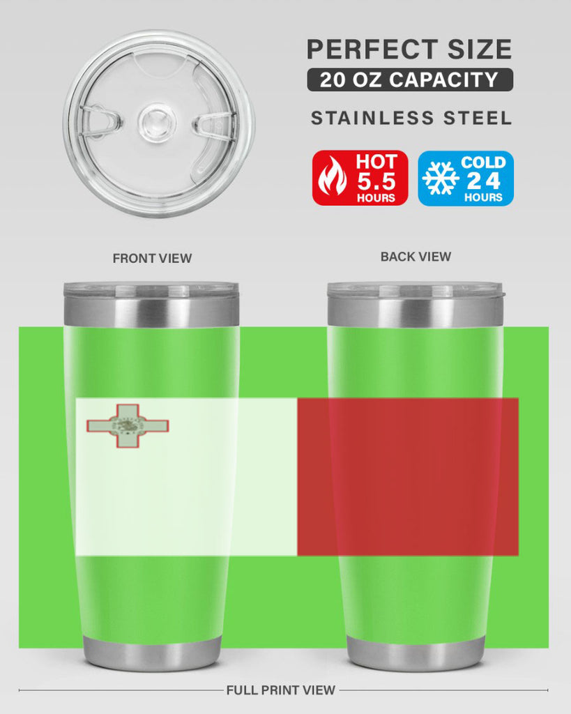 Malta 91#- world flags- Tumbler