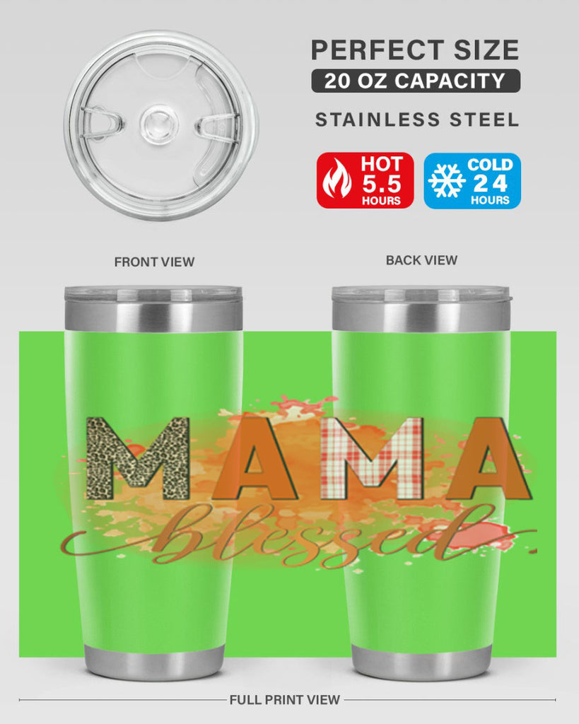 Mama Blessed 418#- fall- Tumbler
