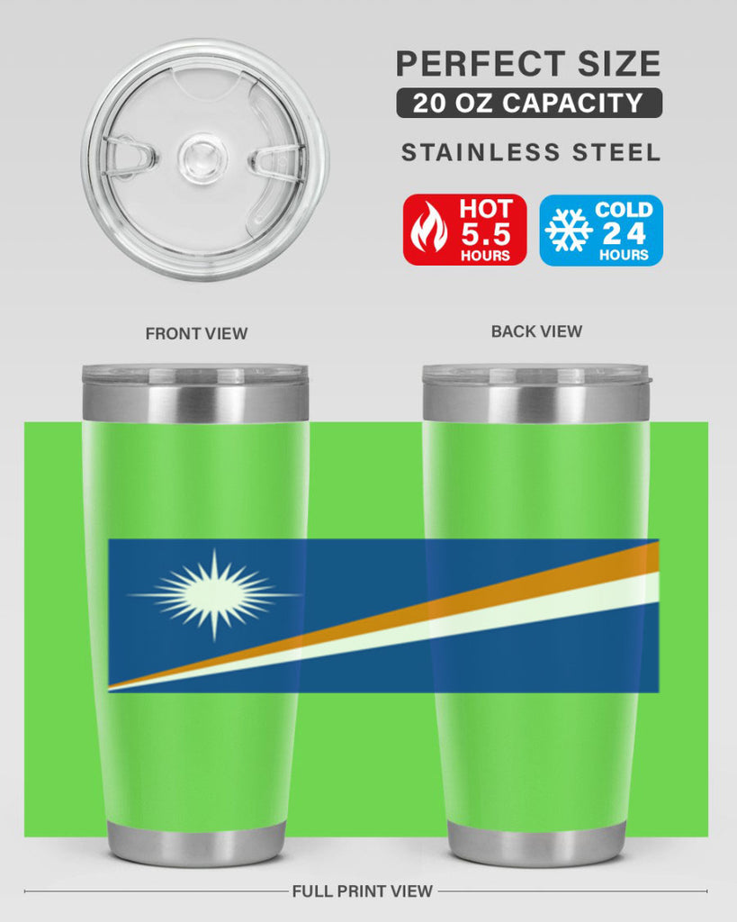 Marshall Islands 90#- world flags- Tumbler