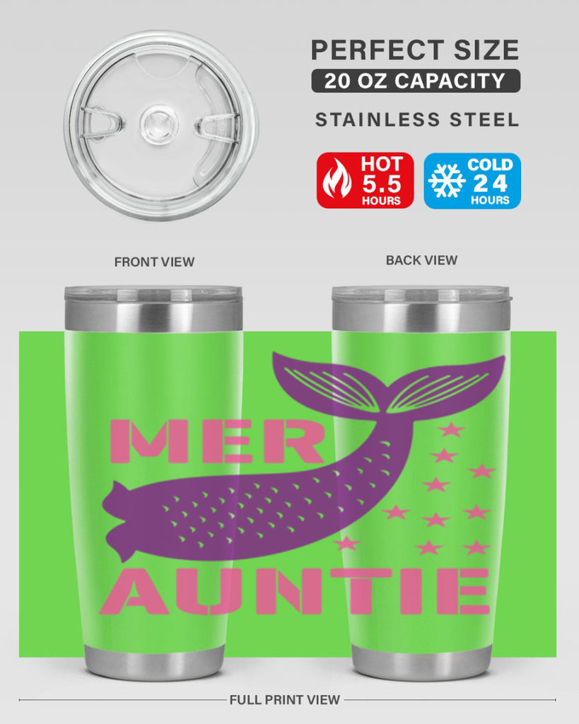 Mer Auntie 320#- mermaid- Tumbler