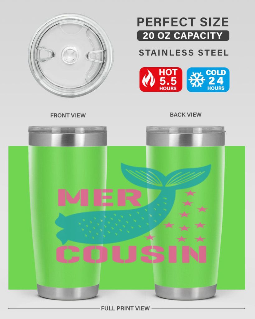 Mer Cousin 324#- mermaid- Tumbler