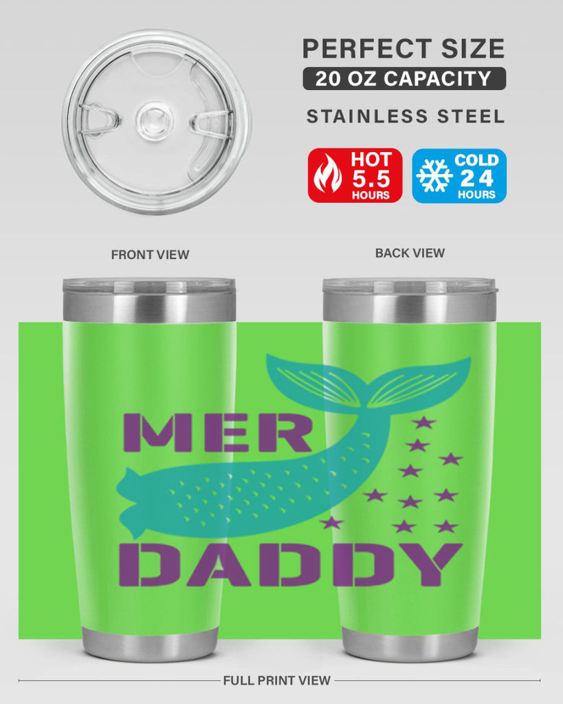 Mer Daddy 326#- mermaid- Tumbler