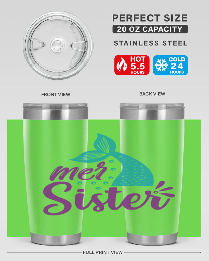 Mer Sister 346#- mermaid- Tumbler