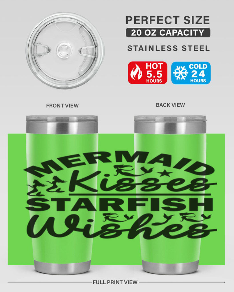 Mermaid Kisses Starfish Wishes 424#- mermaid- Tumbler