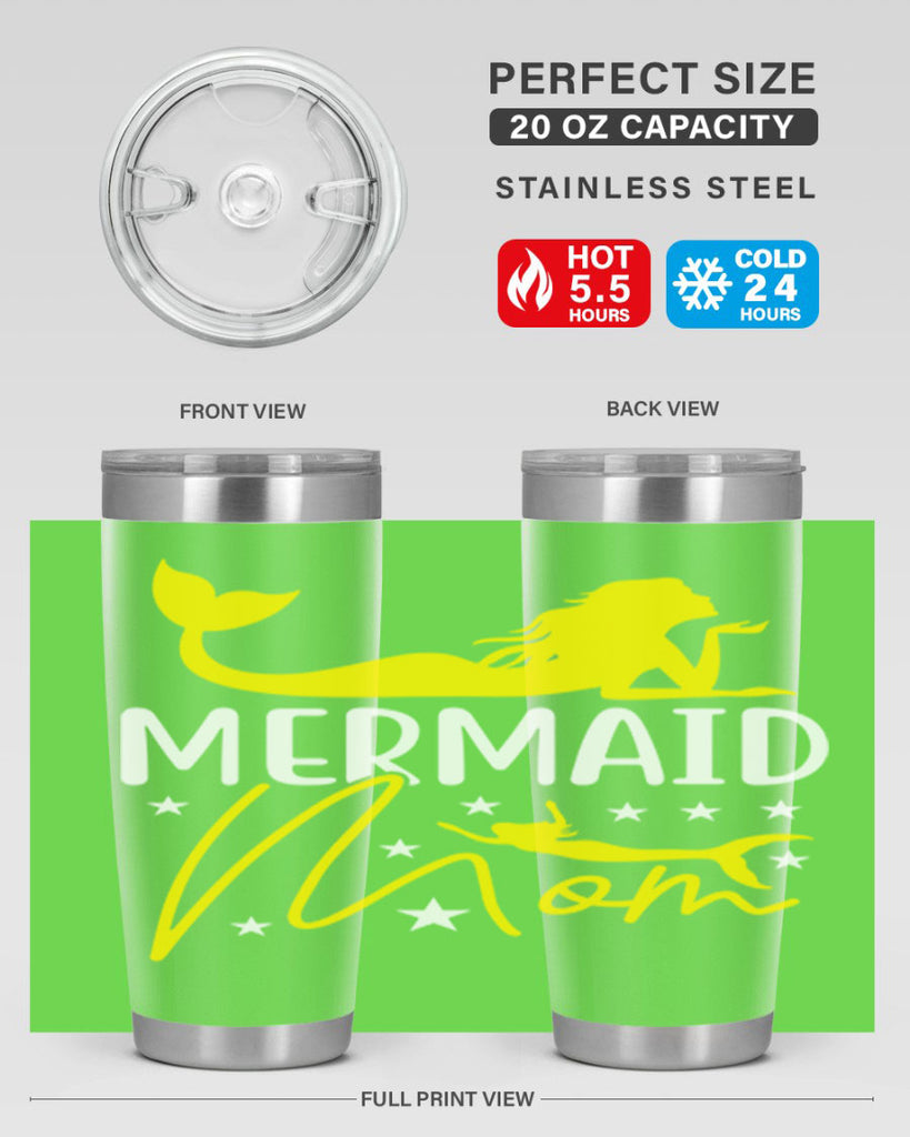 Mermaid Mom 370#- mermaid- Tumbler