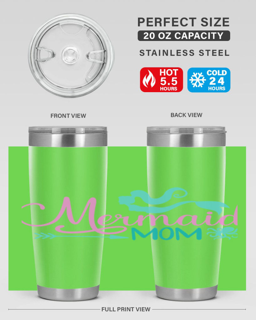 Mermaid Mom 374#- mermaid- Tumbler