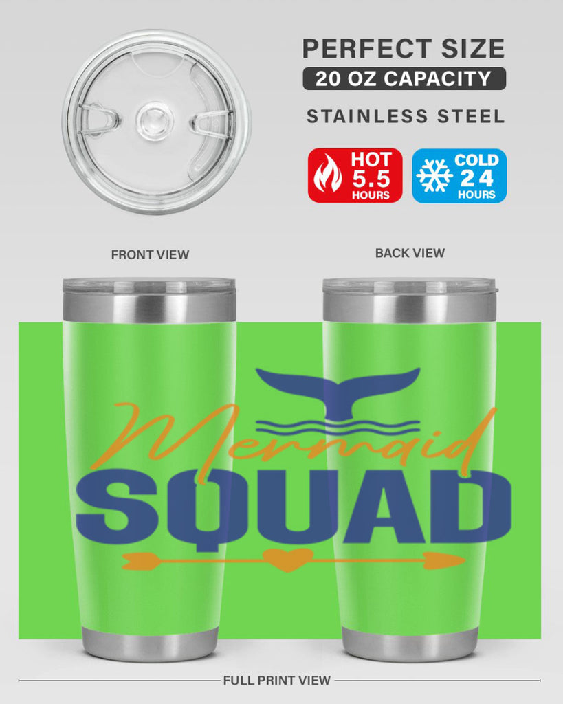 Mermaid Squad 376#- mermaid- Tumbler