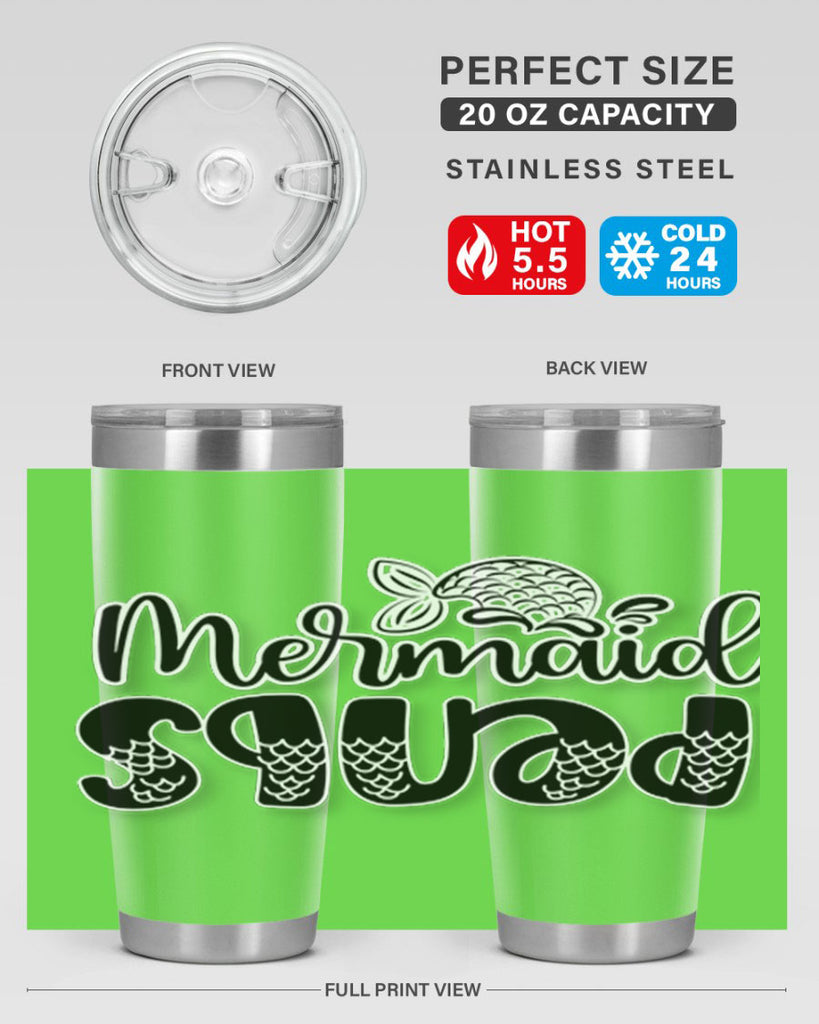 Mermaid Squad 444#- mermaid- Tumbler